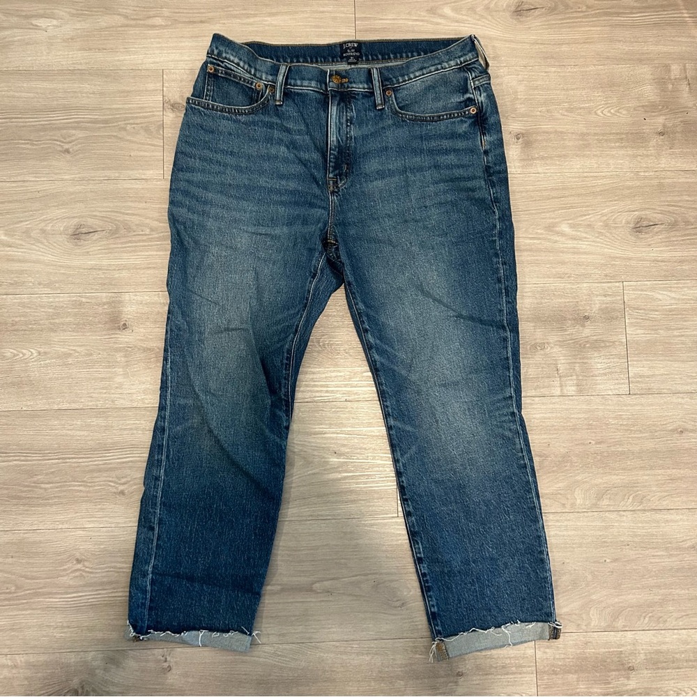 J. Crew Relaxed Fit Blue Boyfriend Jeans